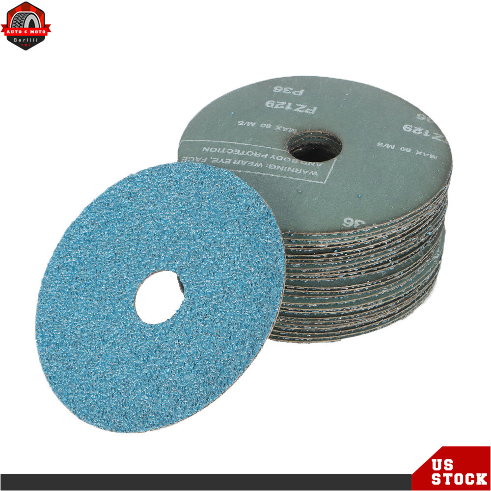 25Pack 24 Grit & 36 Grit Zirconia Resin Fiber Disc Grinding And Sanding Discs