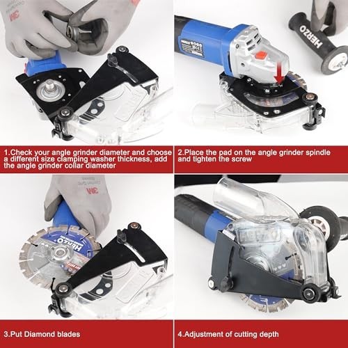 Dust Shroud for Angle Grinder – 5″ & 4.5″ Cutting Guard, Dust Extraction Tool