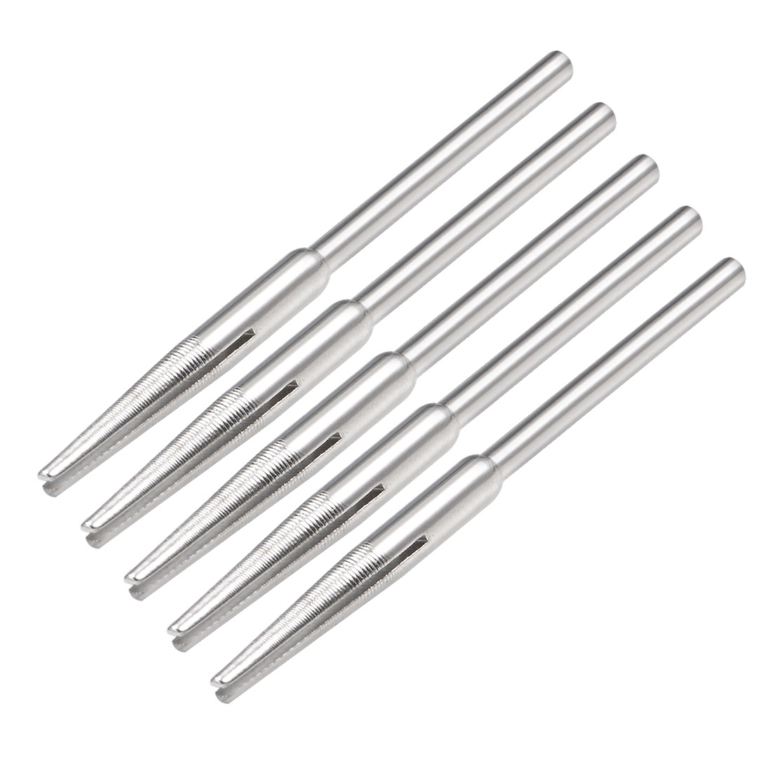 5pcs 2.35mm Shank Split Mandrel Tapered Sandpaper Holder Sanding Disc