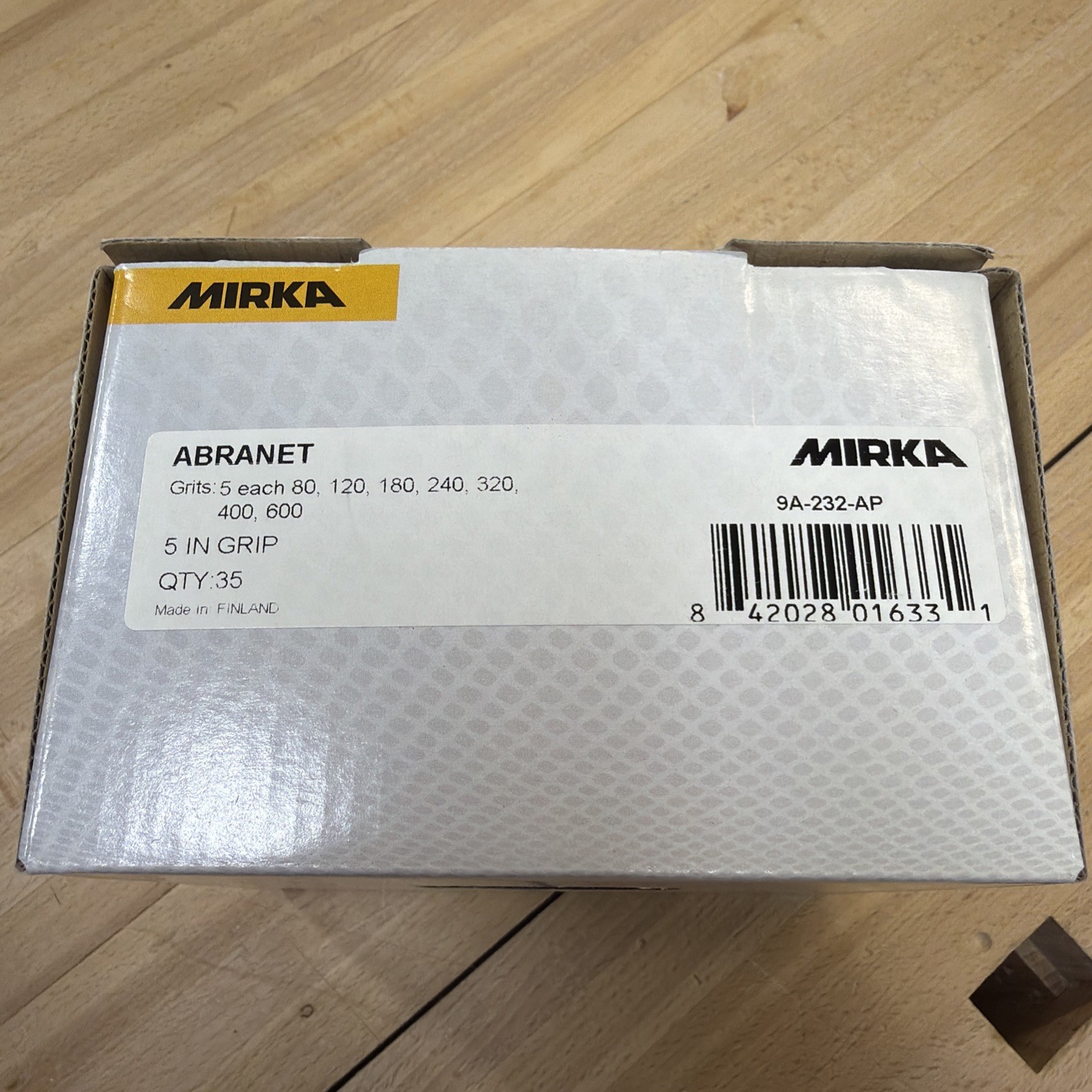 5″ Abranet Sanding Discs 35-Pack, Assorted Grits 80-600, Hook & Loop Mesh