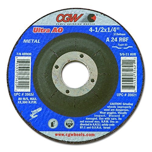 CGW 35620 4-1/2″ Type 27 Depressed Center Wheel Aluminum Oxide 24 Grit