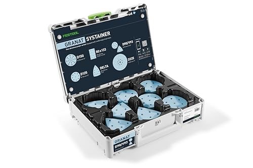 Festool Granat 3-1/2in 90mm Delta 93mm Abrasive Systainer Set