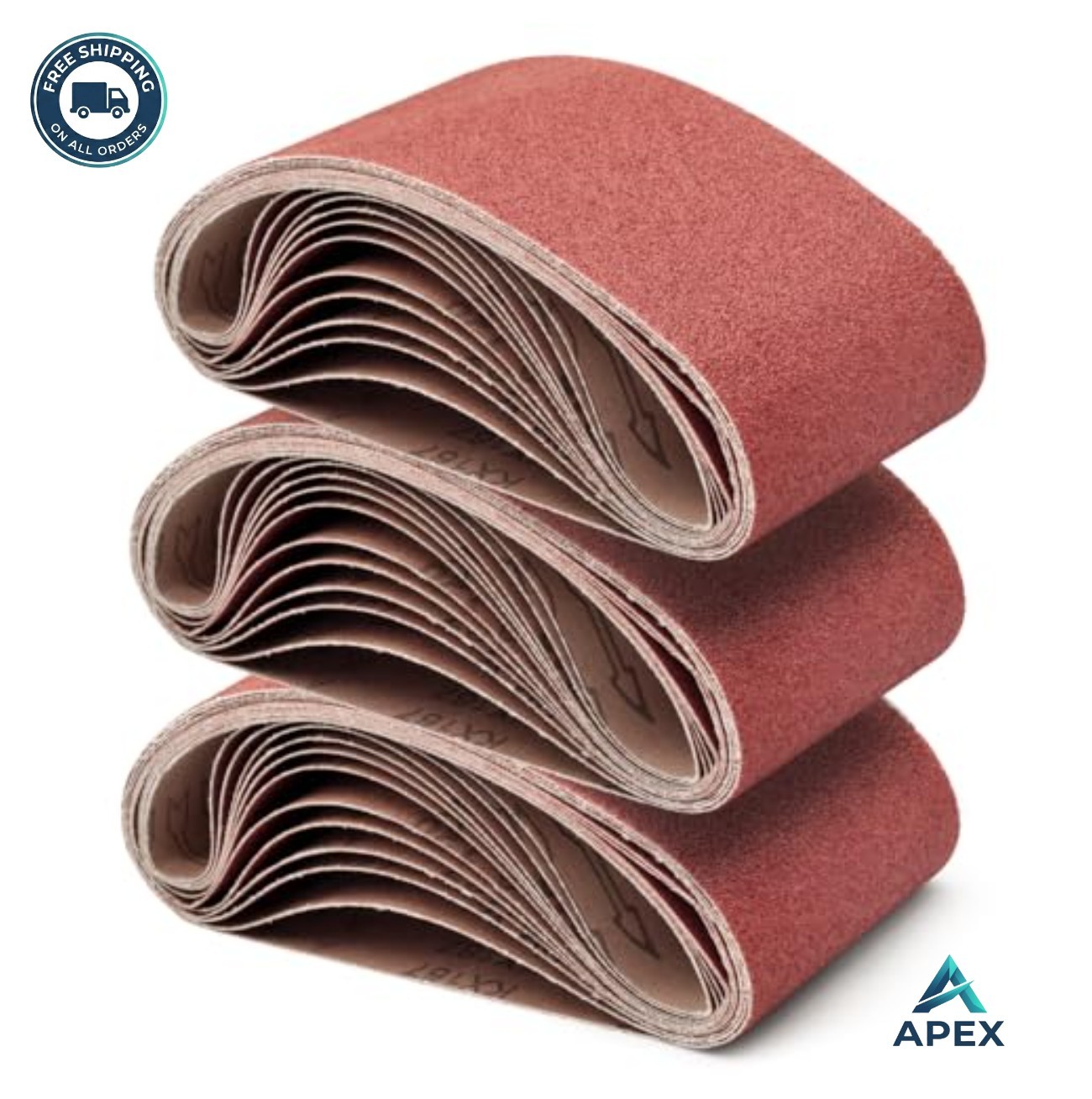 24 Pcs 3×21 Sanding Belts 40 60 80 Grit Aluminum Oxide for Belt Sander