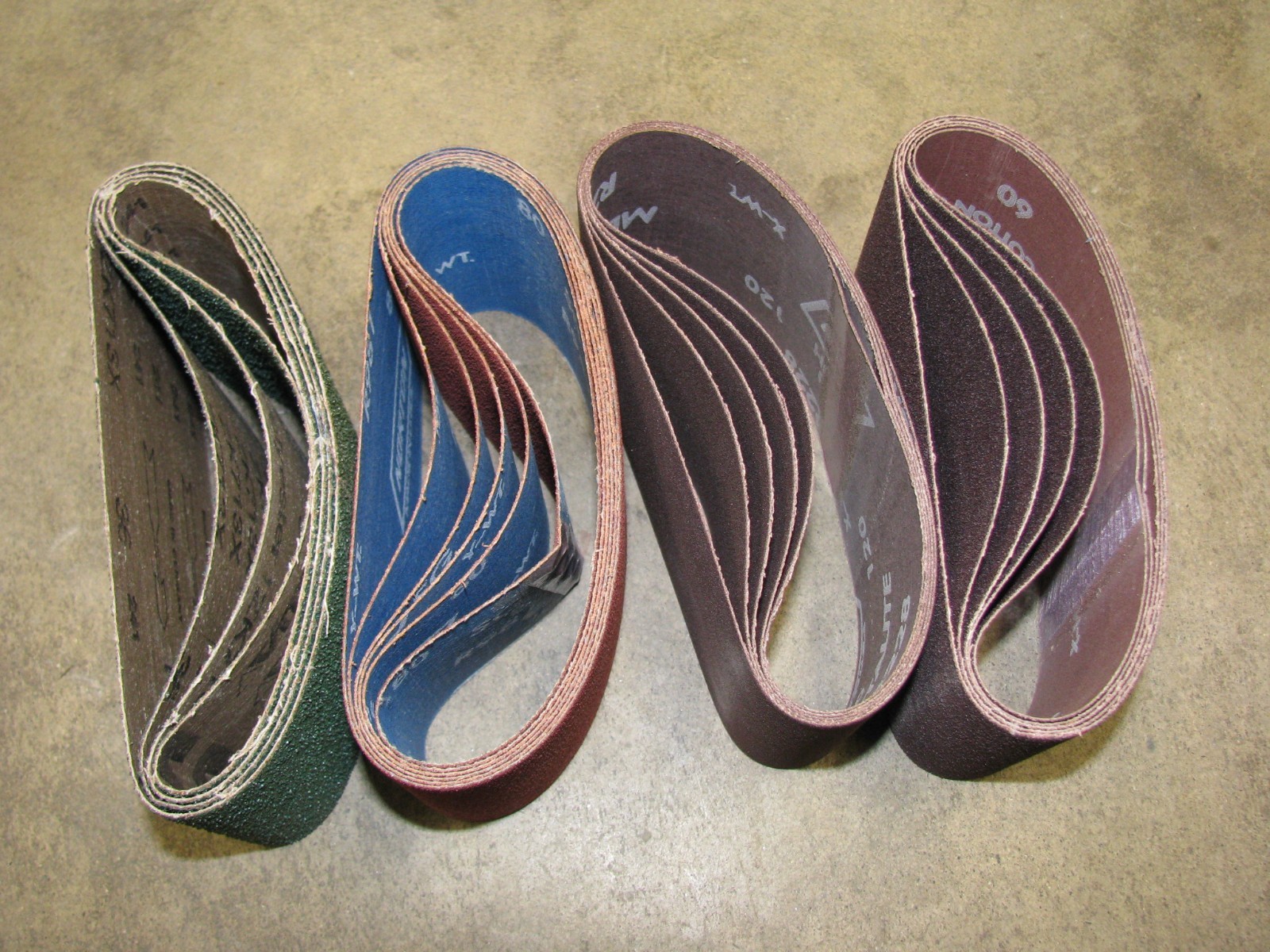 20 Pack 3-1/2 x 16 Inch Abrasive Sanding Belts Kit – 36 60 80 120 Grit