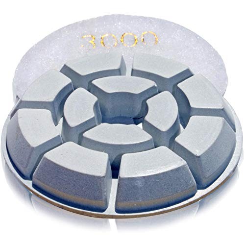 floor polishing pads for concrete stone by – Grit 3000 Pack of 1