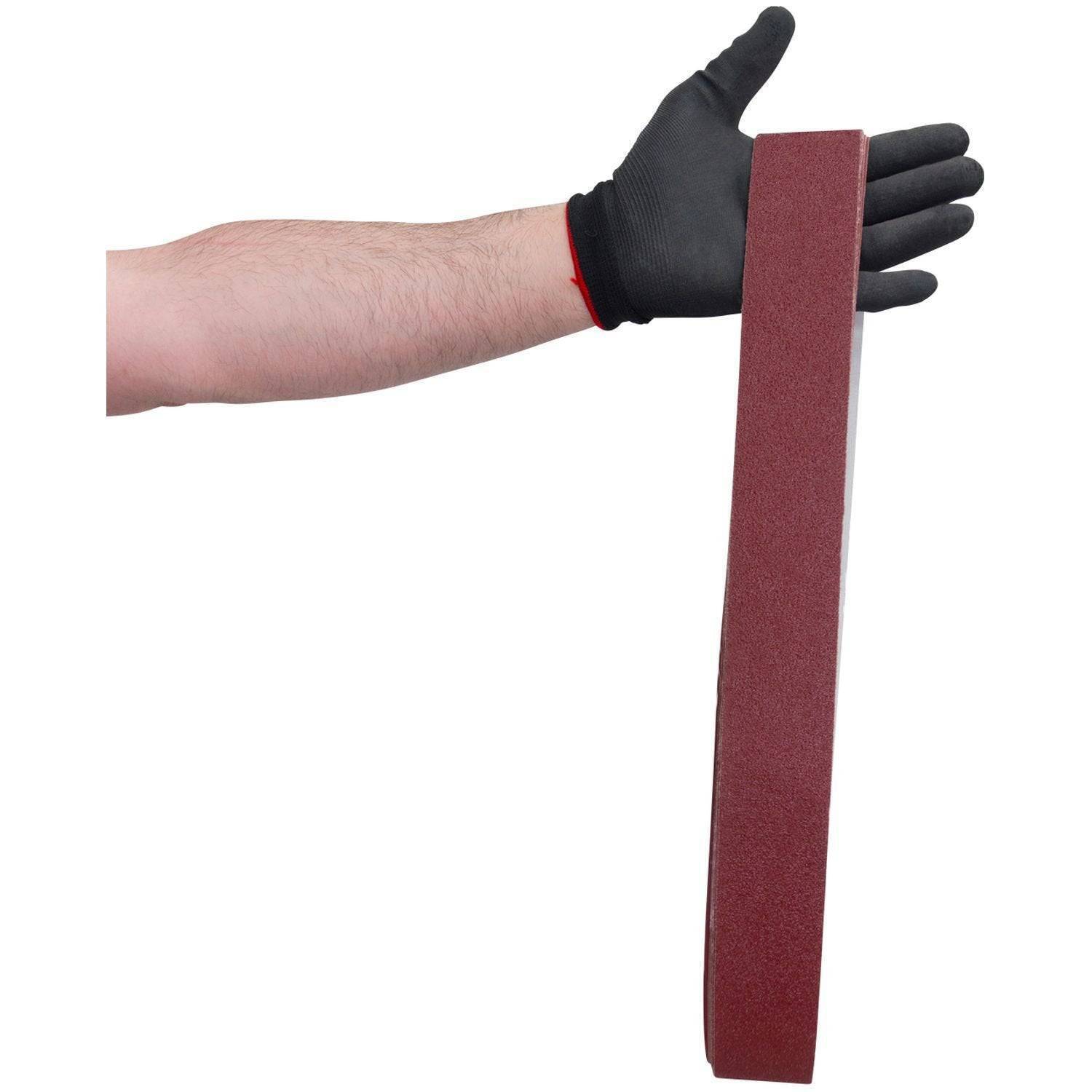 Aluminum Oxide Sanding Belt 2 X 72 Inch Belt Sander Belt 36-320 Grit 6 Pack