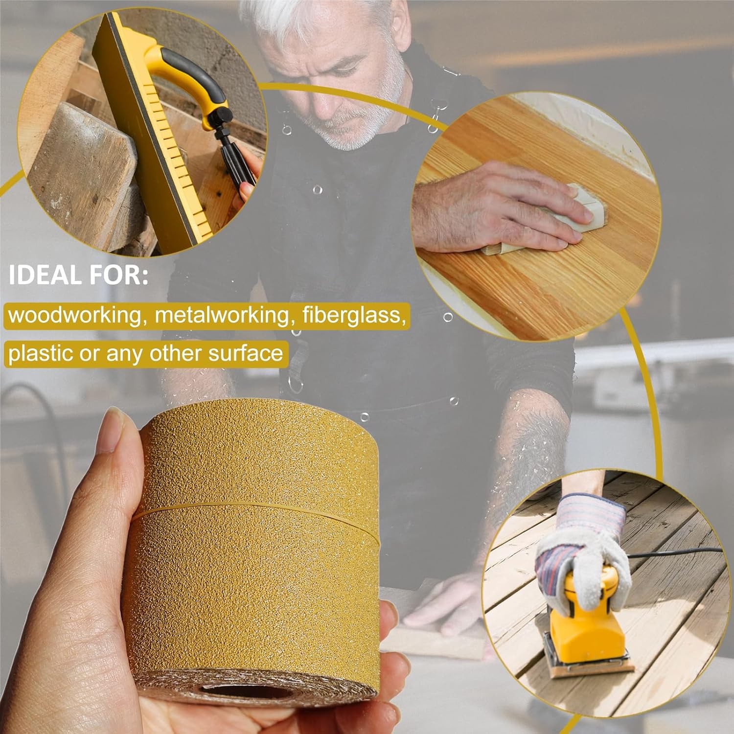2 3/4″ Wide PSA Continuous Roll Kit 30 Yards 80 120 180 220 320 400 Grit