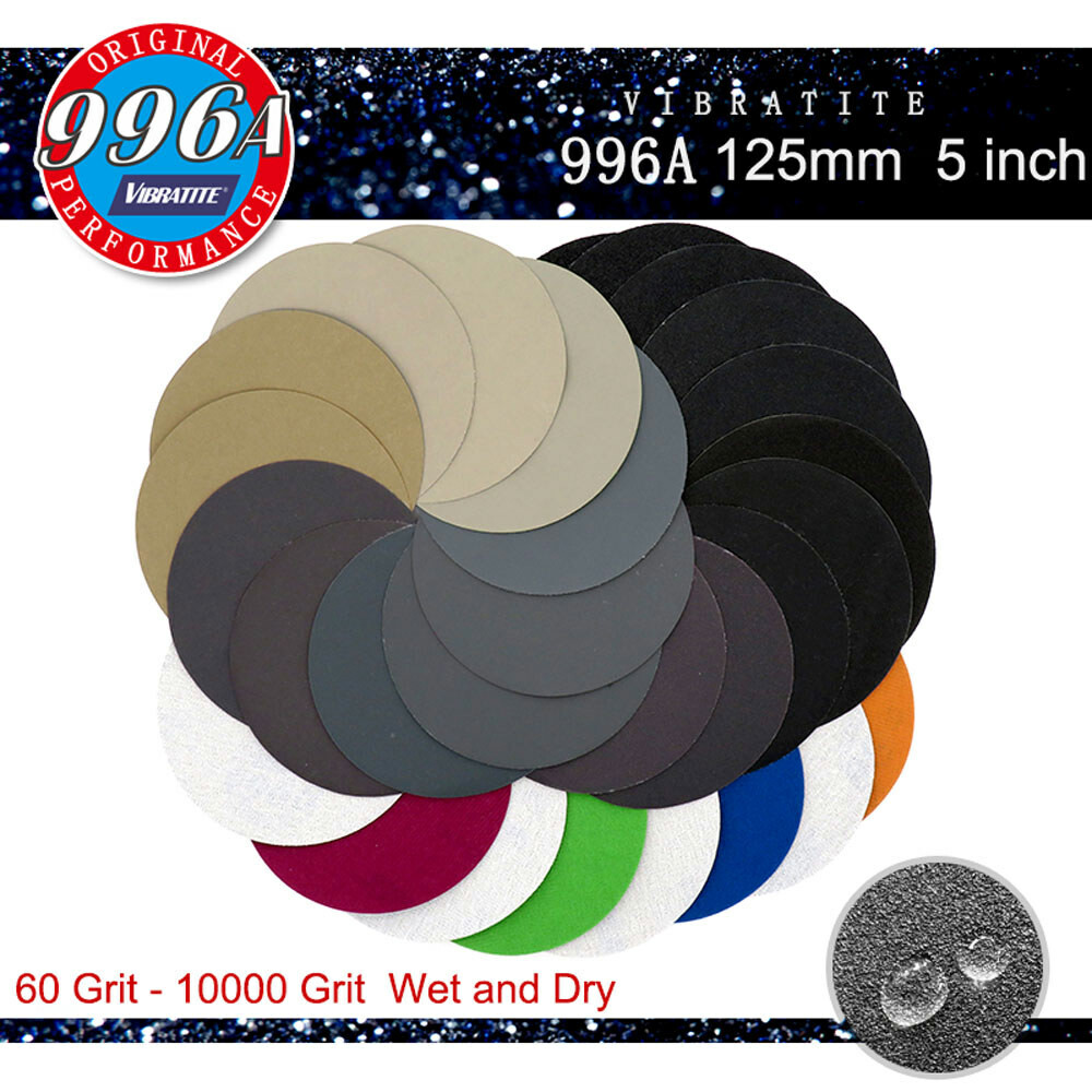 5″ Hook And Loop Sanding Disc Pads 125mm 60-10000 Grit Orbital Sandpaper Wet Dry