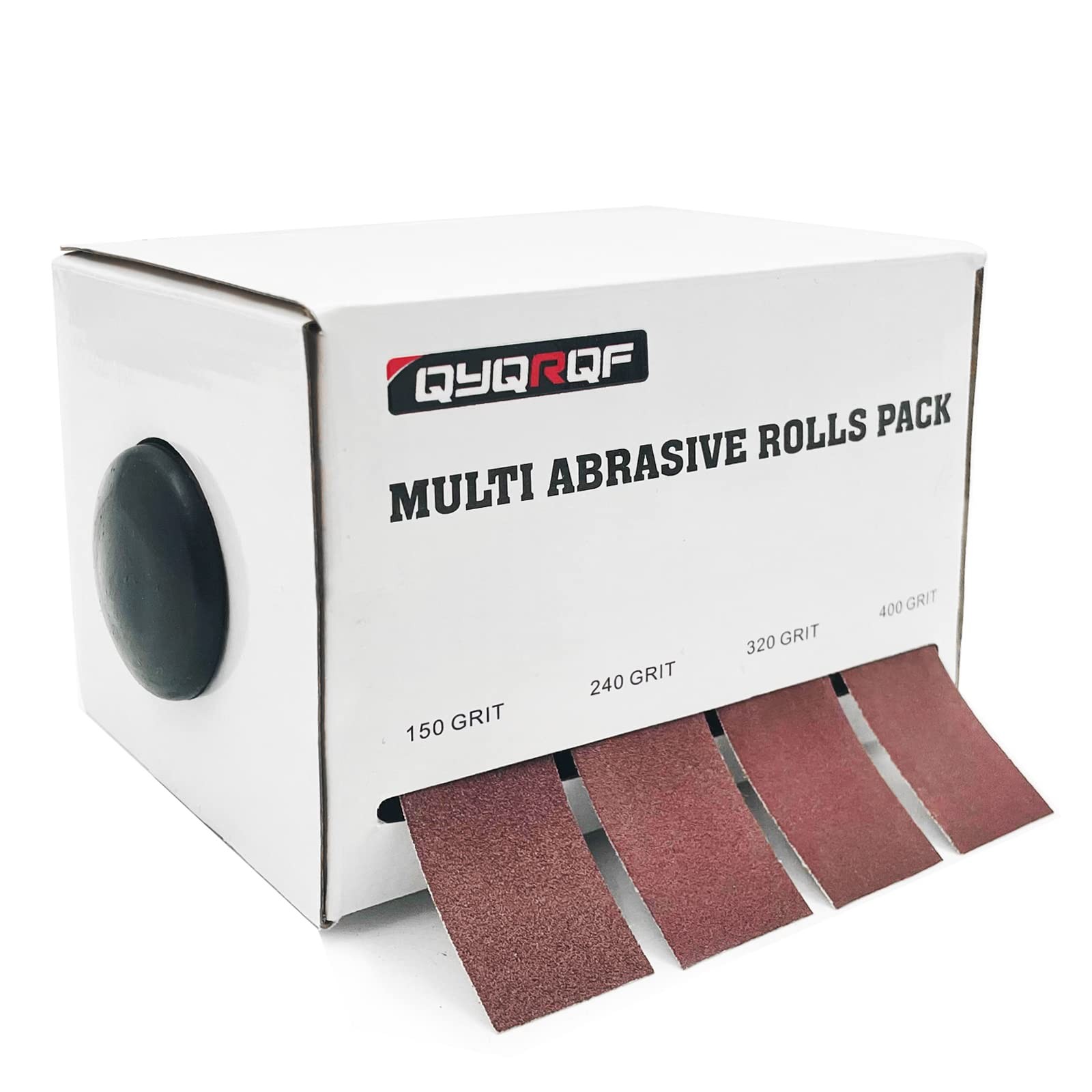 QYQRQF Emery Cloth Roll, 4 Grits Abrasive Sandpaper Rolls 4roll6m, Assorted