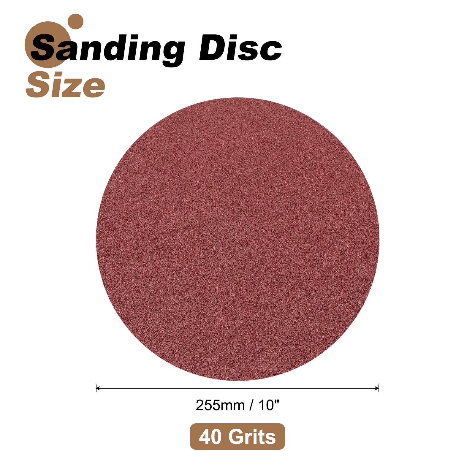12pcs 10″ PSA Sanding Discs 40 Grits Aluminum Oxide Sandpapers Self Adhesive