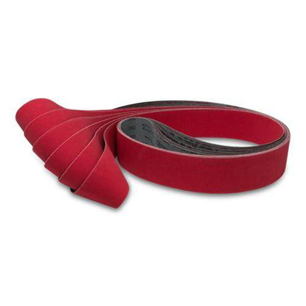 Flexible Ceramic Sandpaper Belt 180-400 Grit 2 X 48 Inch Sanding Belt 6 Pack