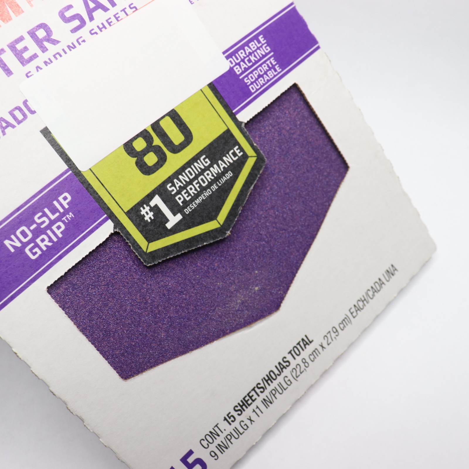 (15-Pk) 3M Precision Sandpaper Sheet Coarse 80-Grit 9″ x 11″ 27080PGP-15