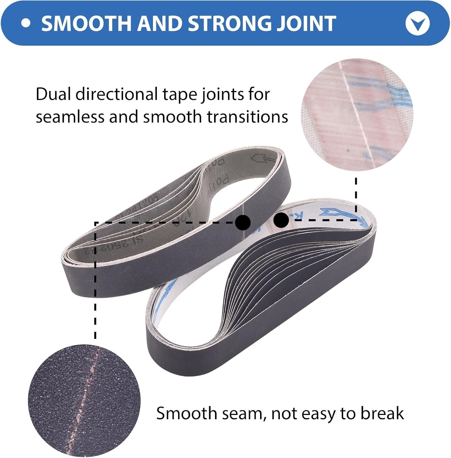 20 PACK 330*30mm (1 1/8″ x 21″) Sanding Belt 800 Grit Fine Sandpaper FREE SHIP!