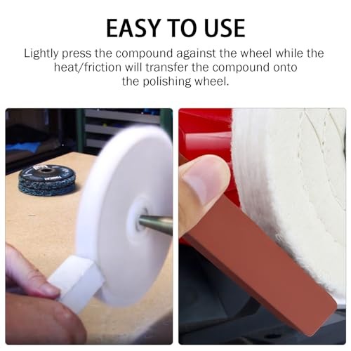 12 Oz. Buffing Polishing Cutting Compounds Kit – Green Fine/White Medium/Red