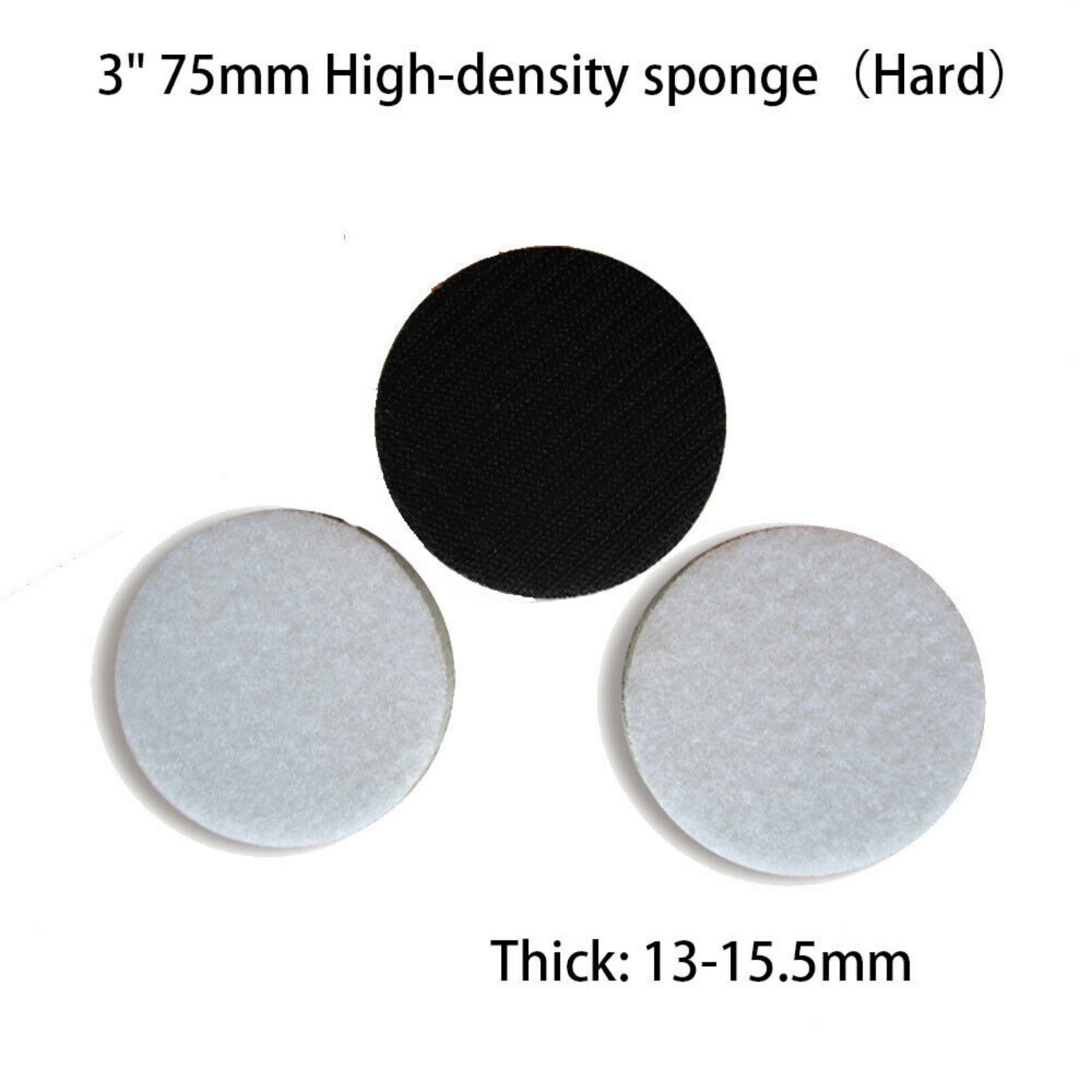 3 in Hook & Loop Sponge Foam Interface Buffer Backing Pad 75mm Sanding Polishing