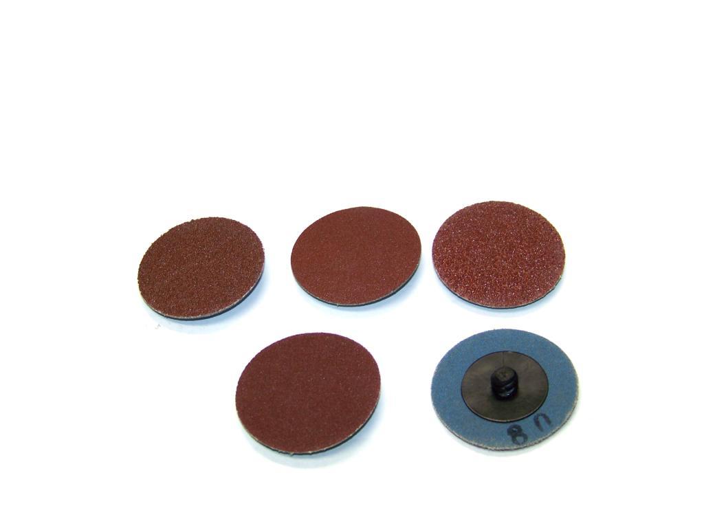 5PC 2″ TWIST-LOCK ABRASIVE SANDING DISC 40, 60, 80, 120 AND 180 GRIT 20 000 RPM