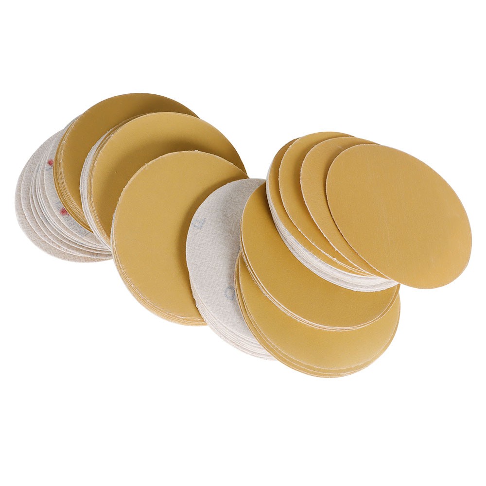 100 Pack 5 Inch 60 – 320 Grit Hook Loop Pads Sanding Discs NO-Hole Sand Paper