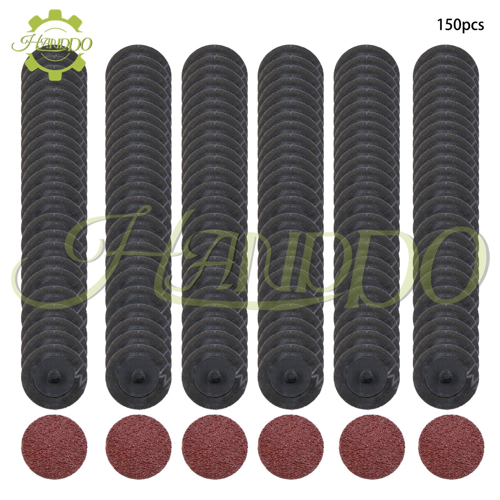 (150 Pc) 2 Inch Sanding Discs 36 Grit Medium Twist lock Die Grinder Sanding Disc