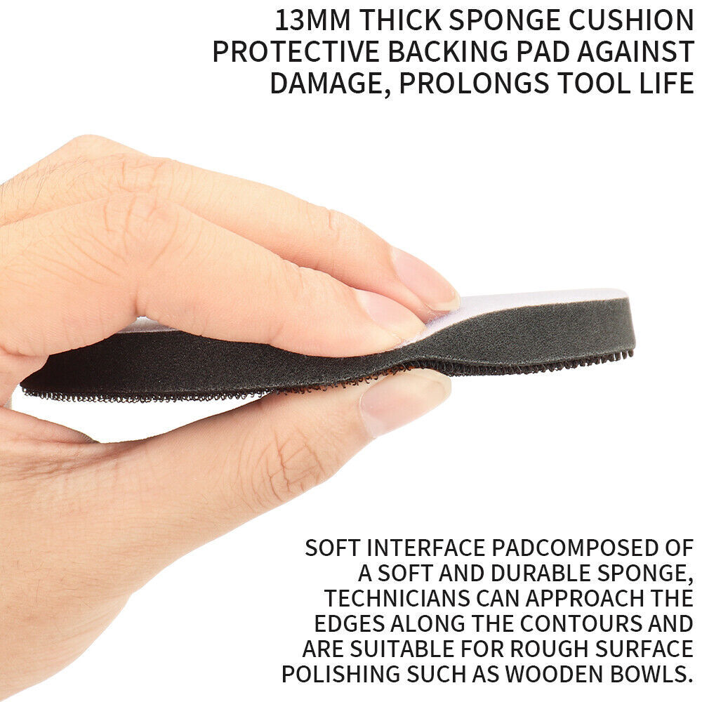 2PACK 5″ Orbital Sander Hook Loop Sanding Disc Foam Cushion Interface Buffer Pad
