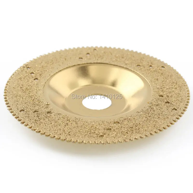 4″ 100mm Diamond Coated TITANIUM Serrated Grinding Disc Convex Wheel Disk Grit60