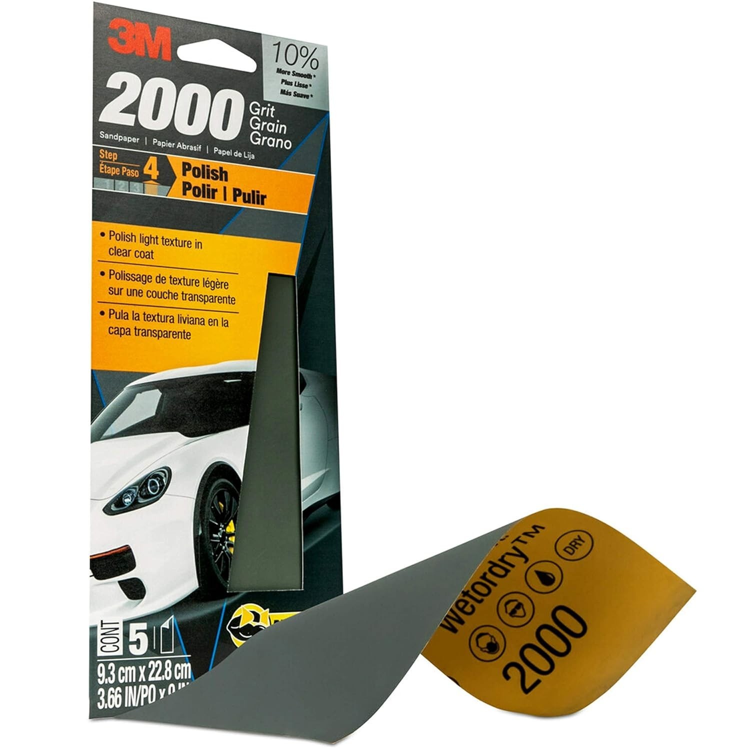 Wetordry Sandpaper 03006 Assorted Grits (1000 1500 2000 2500) 3 2/3 in x 9 in