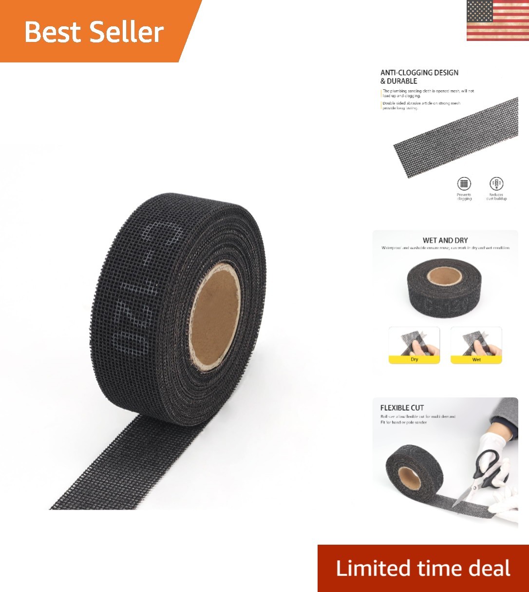 Flexible Sanding Rolls 1-1/2″ x 33 Ft – Ideal for Metal, Wood, and Paint Removal
