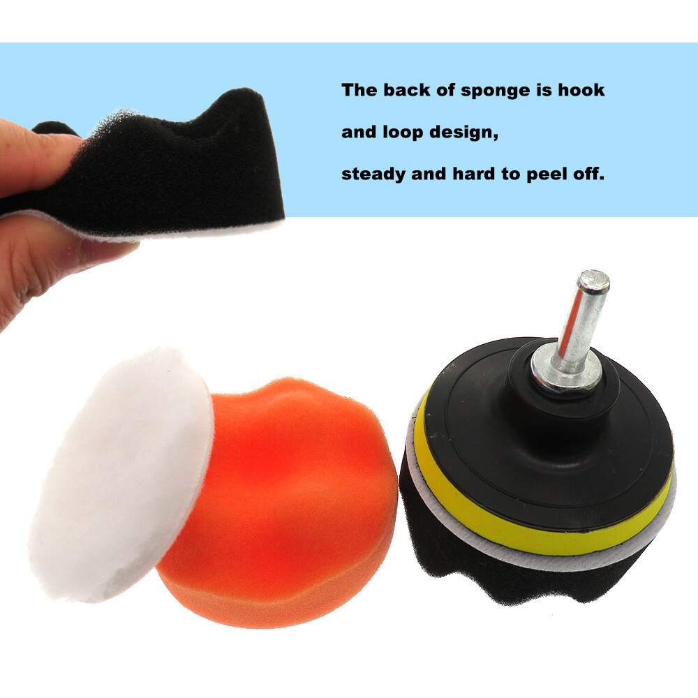 10pcs/set 80mm Car Polishing Sponge Auto Beauty Polishing Waxing Buffing Pads