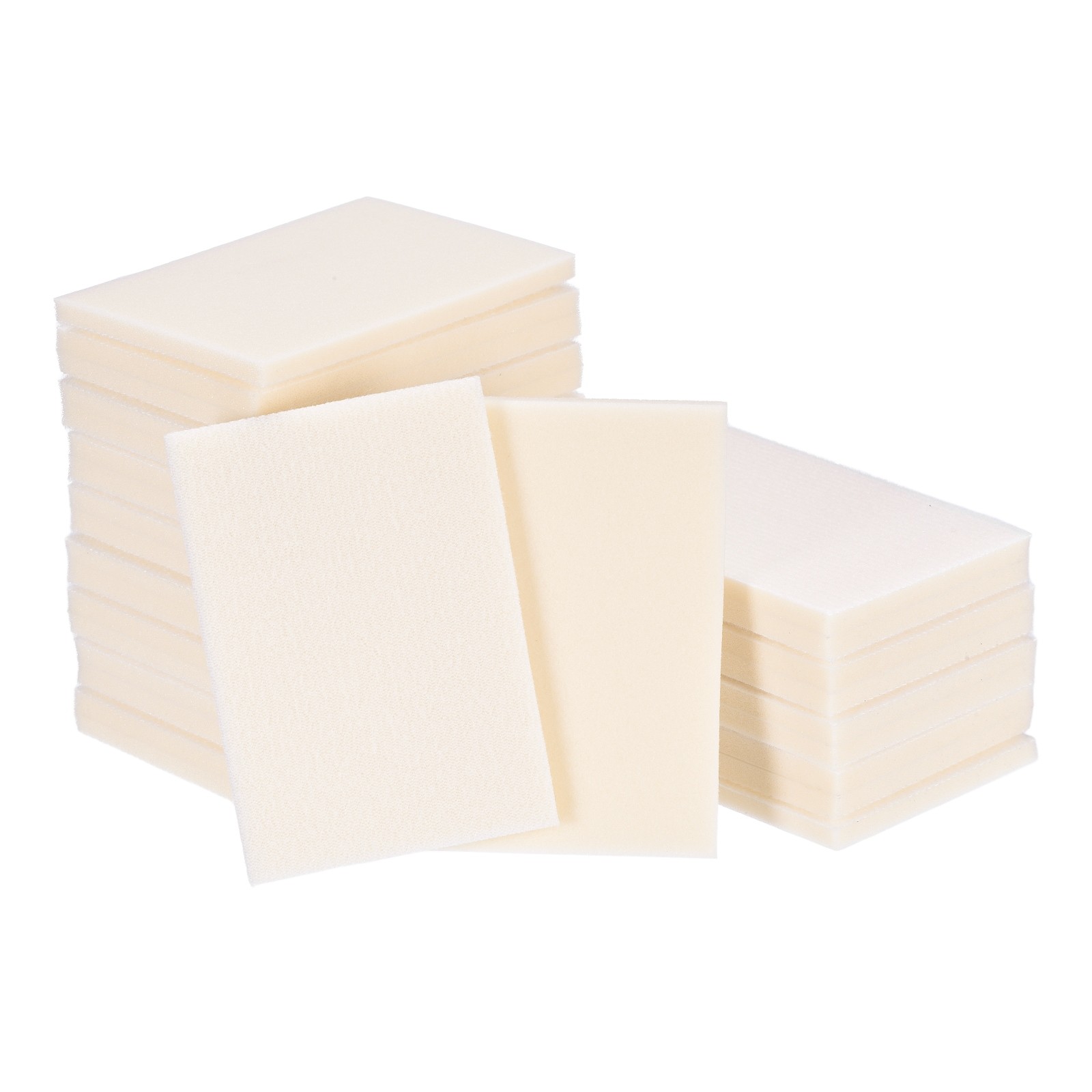 28 Pcs 800-1000 Grit 4 x 2.8 Inch Hook & Loop Foam Sanding Blocks, White