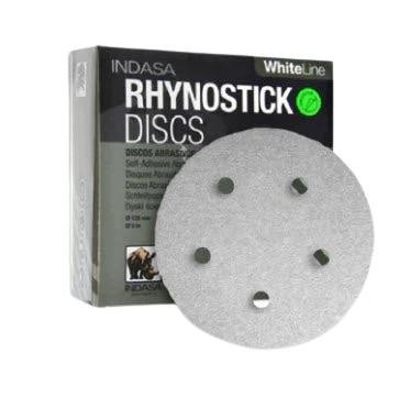 Indasa RhynoStick 5 Inch 5-Hole PSA Sanding Discs 50 Pack Choose Grit