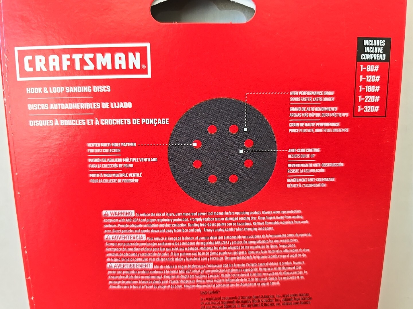 CRAFTSMAN 5 In 8H H/L Cer Disc Asst Grt 5pk 5-Piece Ceramic Alumina Multi-grade