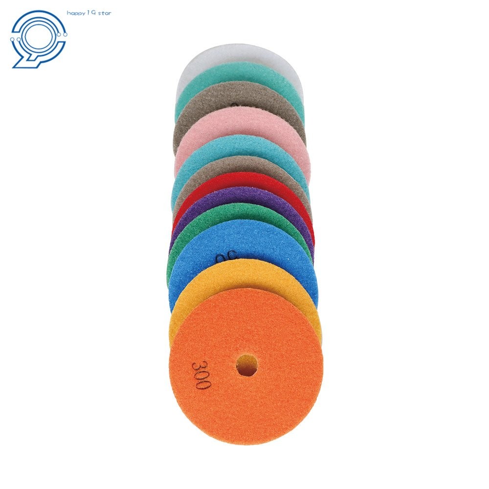 With 2 Pack 5/8In-11In Backer Pads 14 Pack 4 Inch Diamond Polishing Pads Kit
