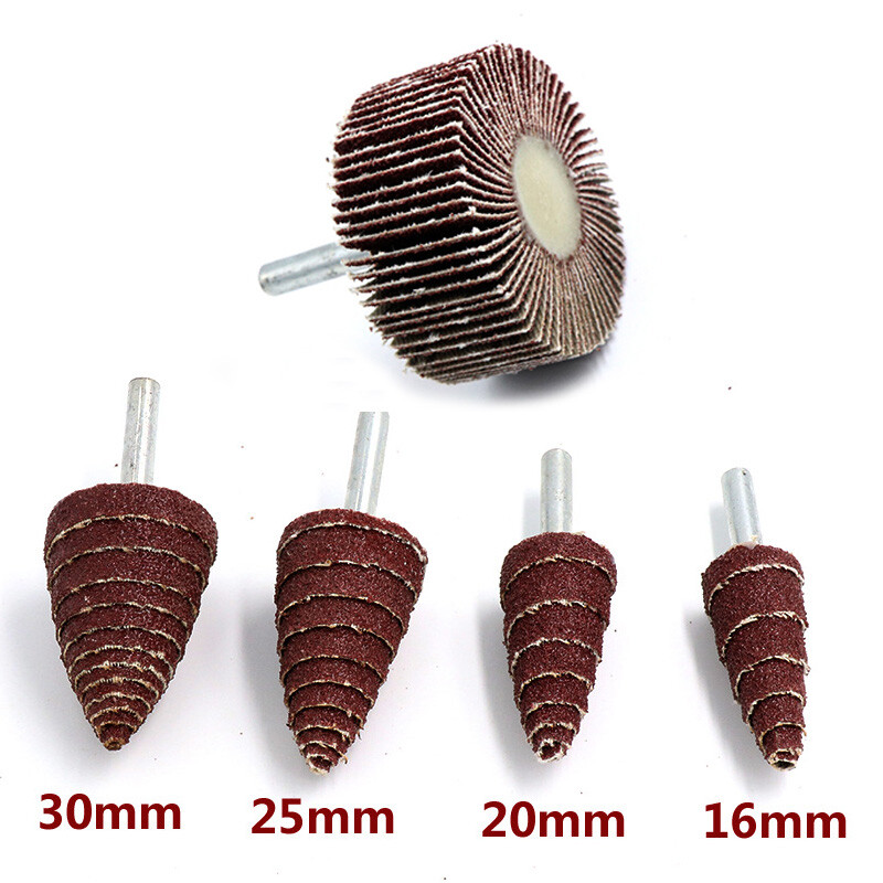 15mm – 80mm Sanding Flap Wheel Disc Sandpaper Abrasive 6mm Shank Drill 80 Grit