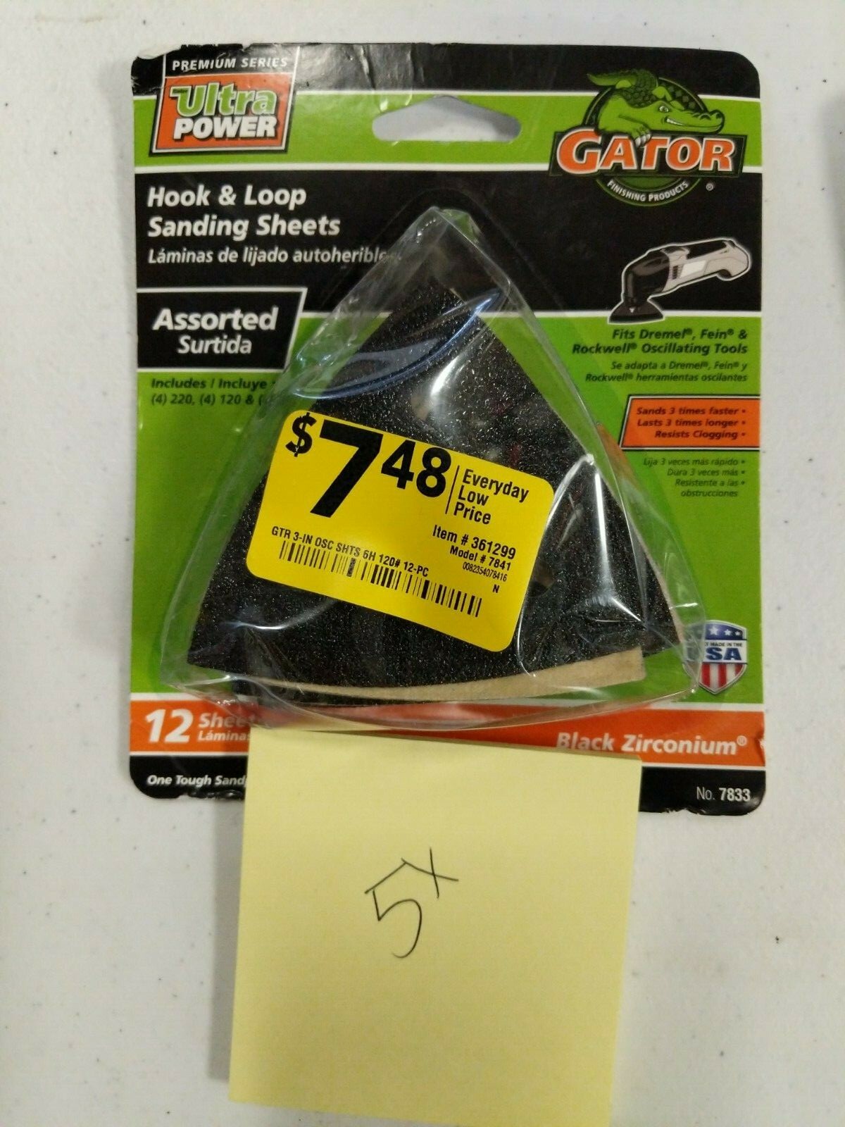 New/Sealed 20X Lot Ultra Power Gator Finishing Products Sanding Sheets