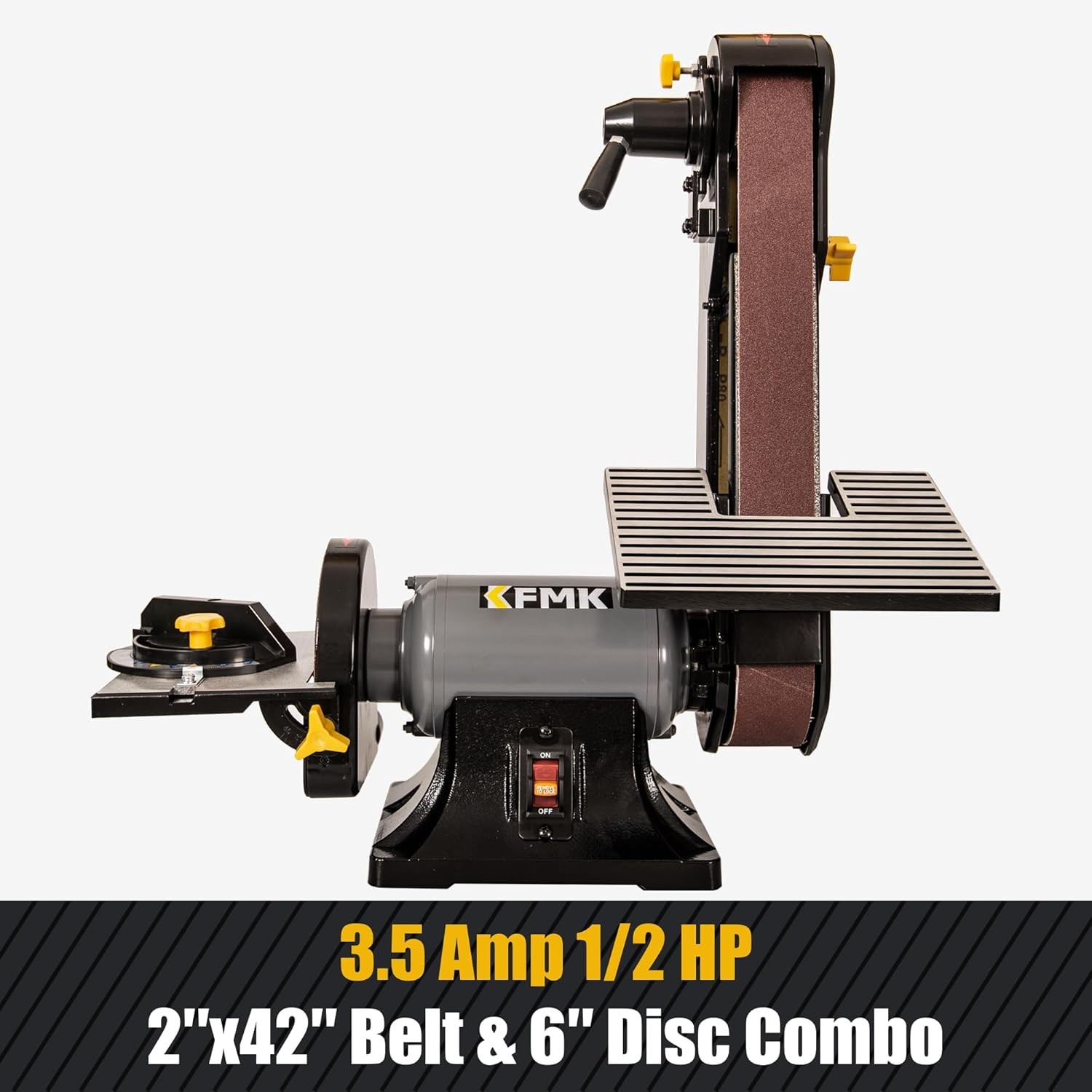 2×42 in. Belt Sander & 6″ Disc Sander Combo, 3.5Amp Bench & 1/2HP Belt Sander