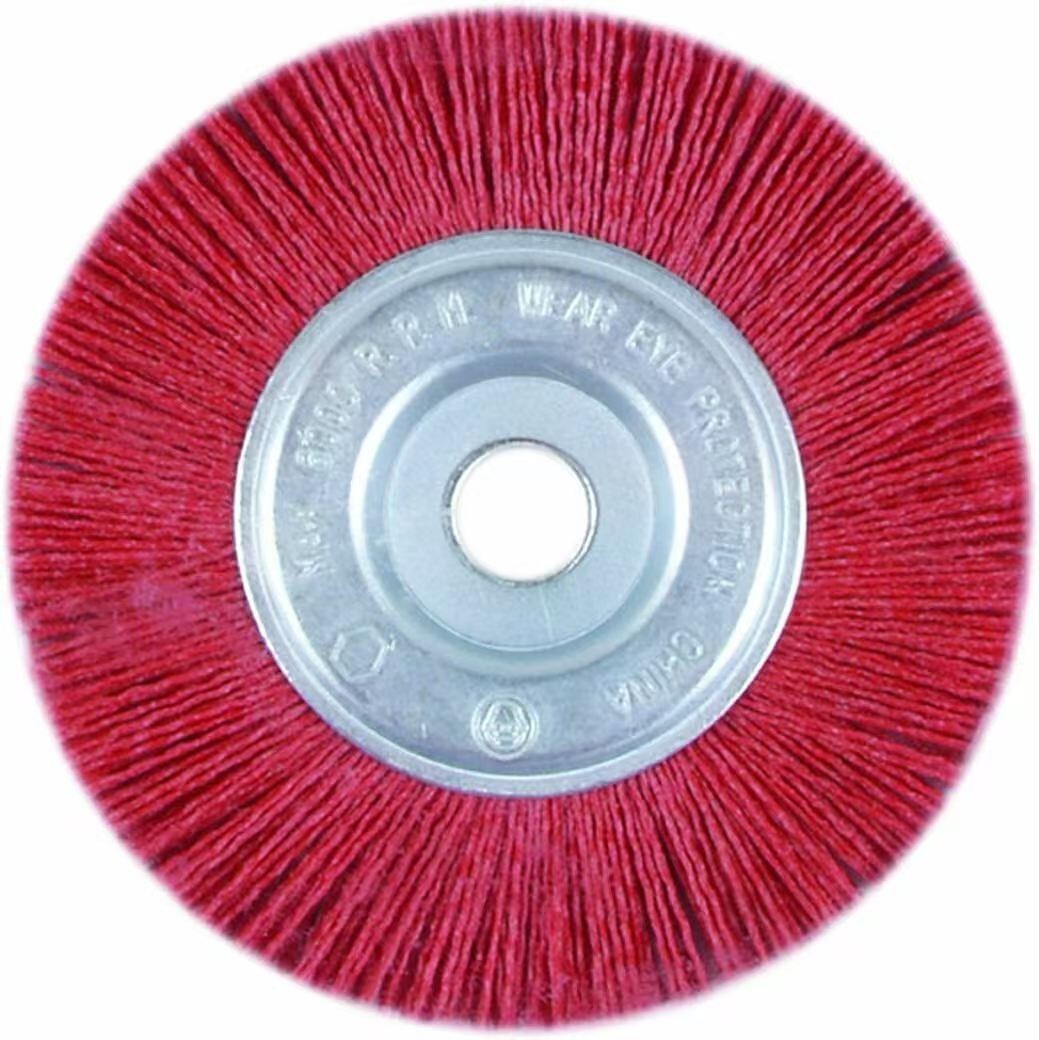 4″ NYLON WHEEL BRUSHES 5 PACK MED. GRIT BENCH GRINDER 1/2 ARBOR