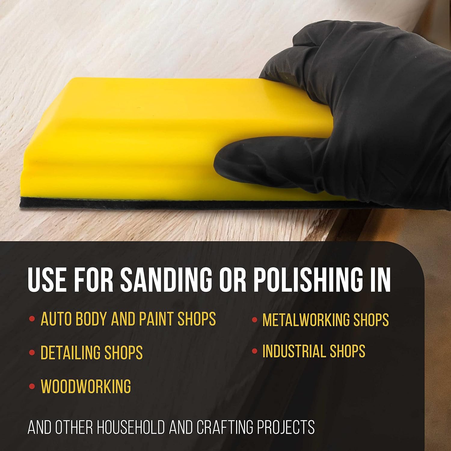 Pro Series Classic Rectangle Hand Sanding Block Kit with 3 Blocks, 5″, 7-3/4″ an