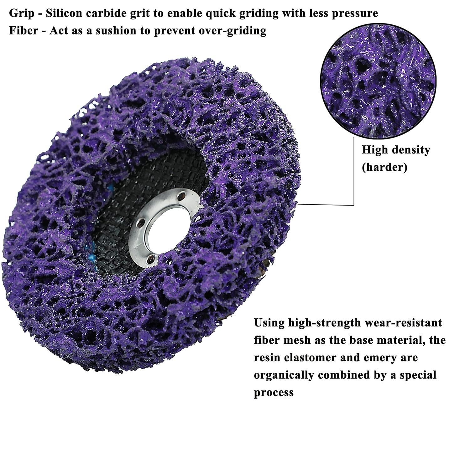 6 Pack of 4” Strip Discs Rust Remover for Angle Grinders – Paint & Oxidation