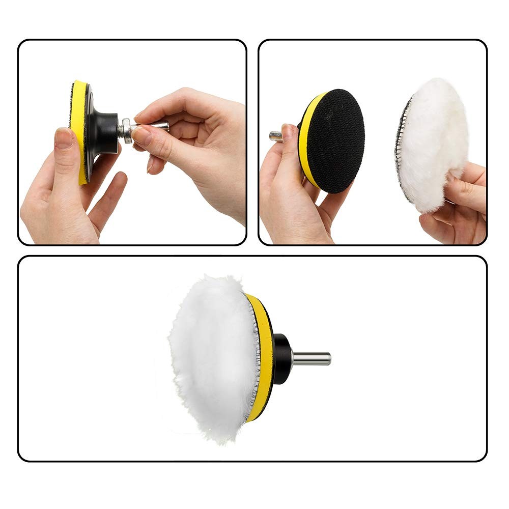 CANOPUS Buffing Pads, Polishing Pad Kit, Buffer for Car Detailing, 11-PC