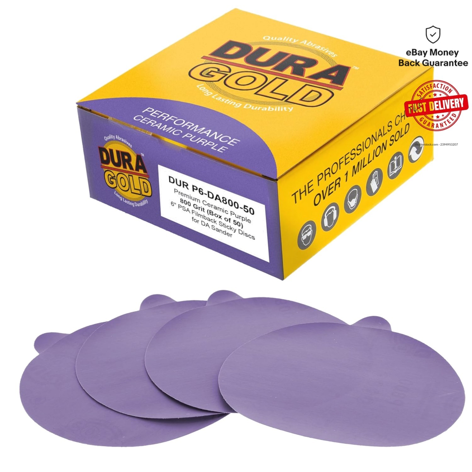 High-Performance 6” 800 Grit Ceramic Sanding Discs – Box of 50 for Fast Results