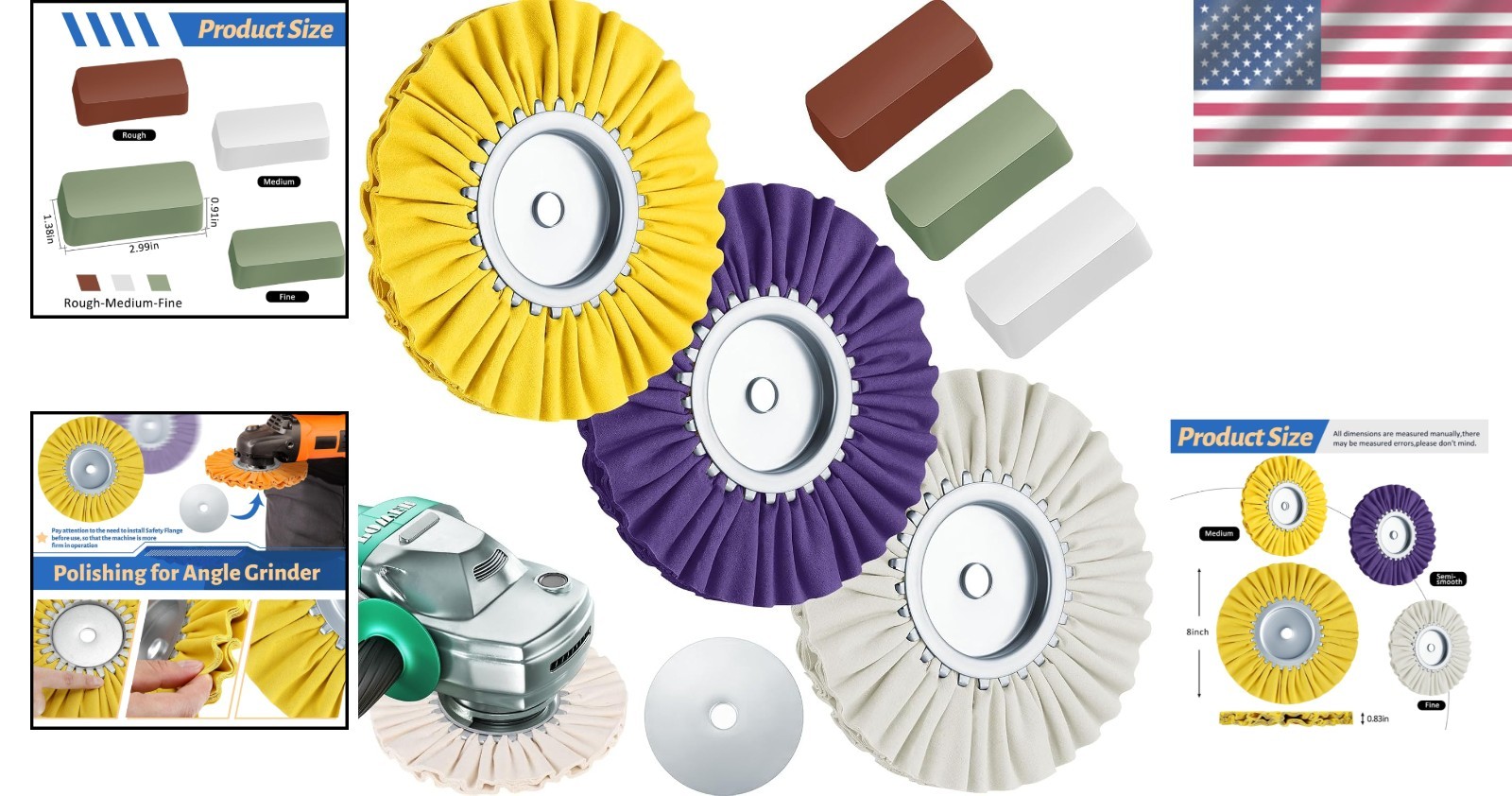 Airway Buffing Wheels in Stylish Color – 6 Pcs