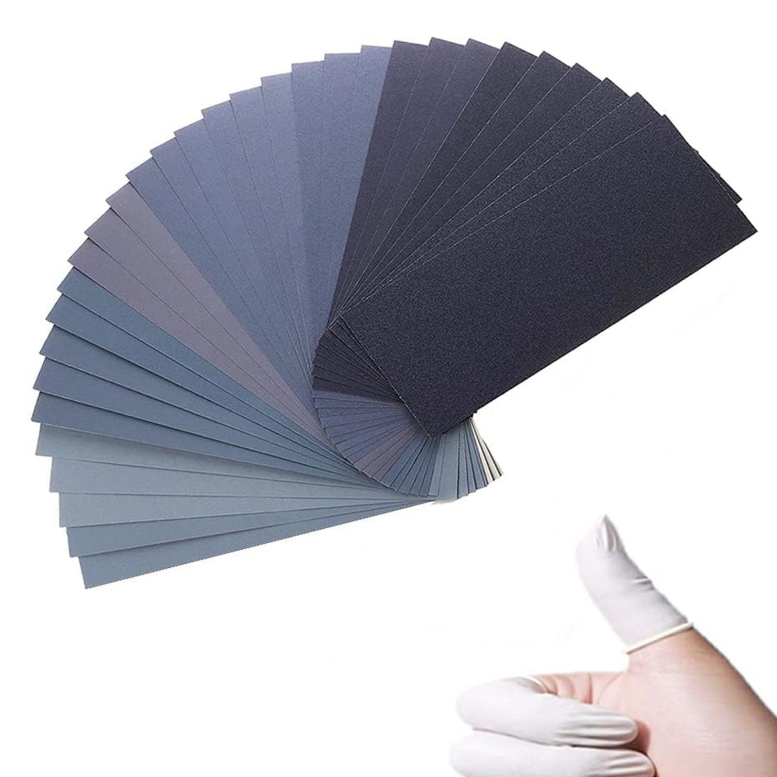 Extra Fine Sand Paper 120 to 20000 High Grit, 22 PCS Sandpaper Sheets with 3 Fin