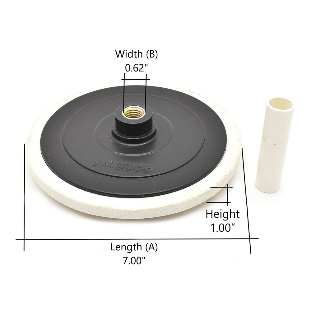 RSP35 7-Inch Hook and Loop Back-Up Pad with 5/8 Inch-11 UNC Female Mount Hole