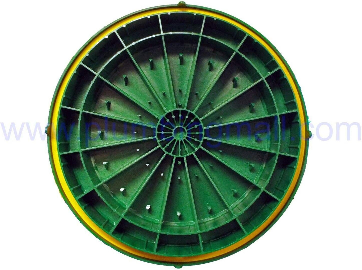 24″ Heavy Duty Flat Riser Lid for Risers or Corrugated Pipe Risers, Green