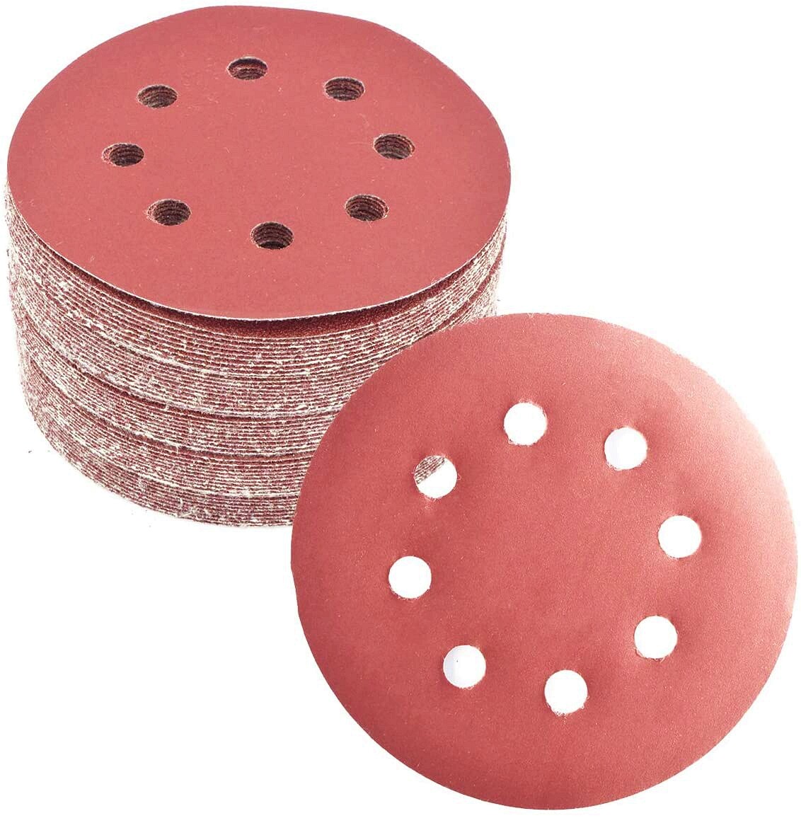 100x 5″ Sanding Discs 1000 Grit Hook Loop 8-Hole Sandpaper Orbital Sander Paper