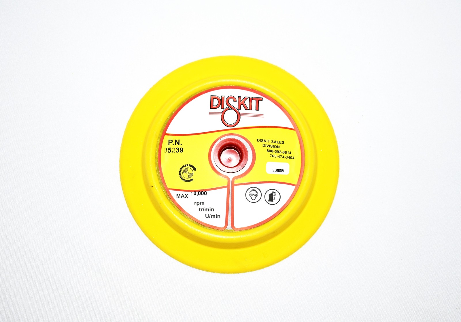 Diskit Sanding Pad 05239: Firm, 5″, hook, 0 Hole, Flex Profile MADE IN USA