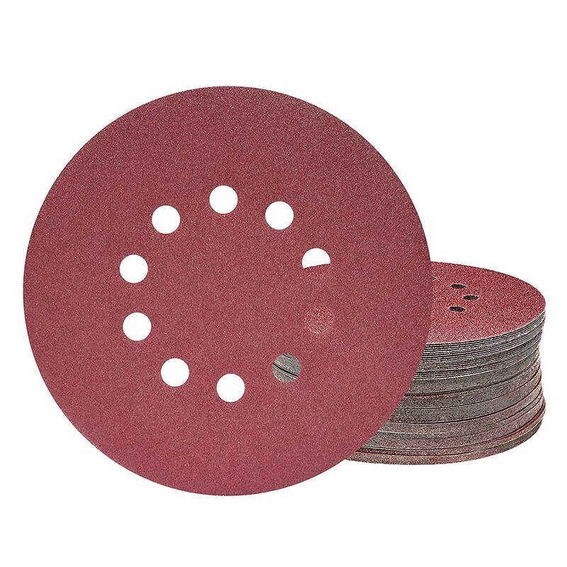 100 PCS 225mm Sanding Discs 10 Hole Hook and Loop Sanding Discs 150-240 Grit