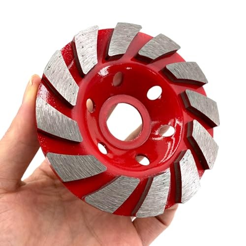 Pieces Turbo Concrete Grinder disc 4 inch Diamond Grinding Cup Wheel 12 Segs 6