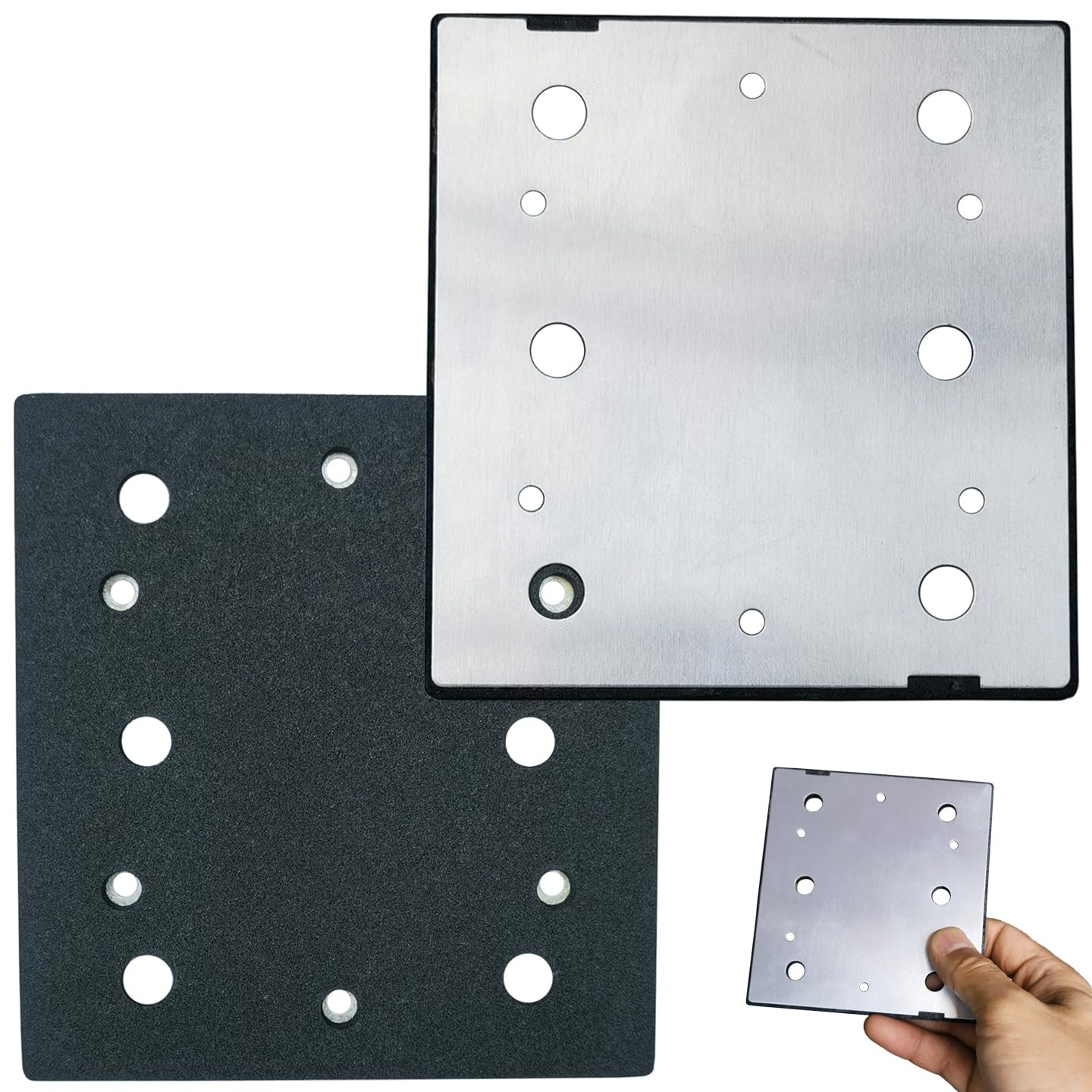Square Sander Pads 1/4 Sheet Finish Replacement Pad for Double