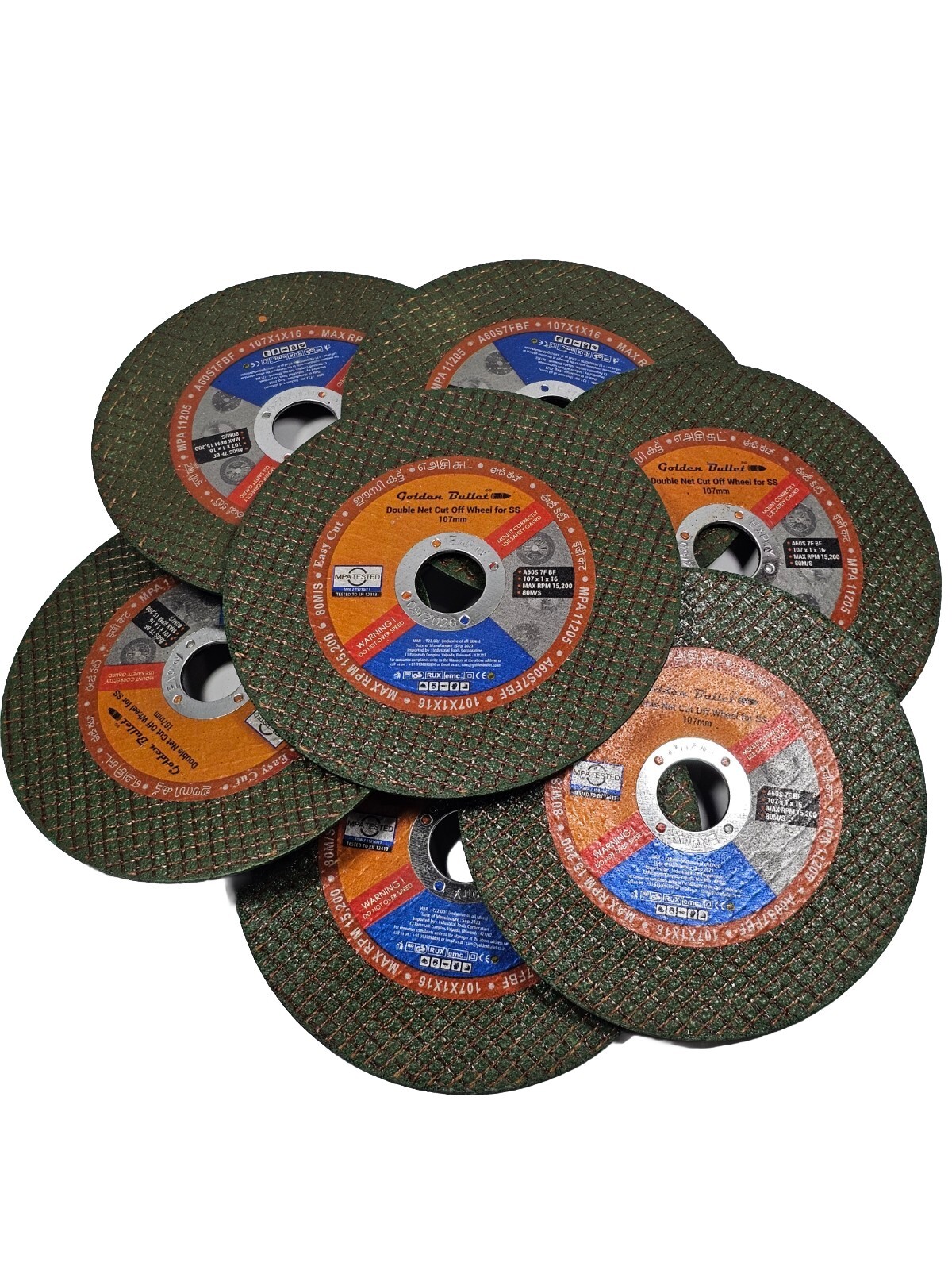 50 pcs Metal Cut-Off Wheels 4 1/2 in * 0.04 in * 7/8 in Discs for Angle Grinder.