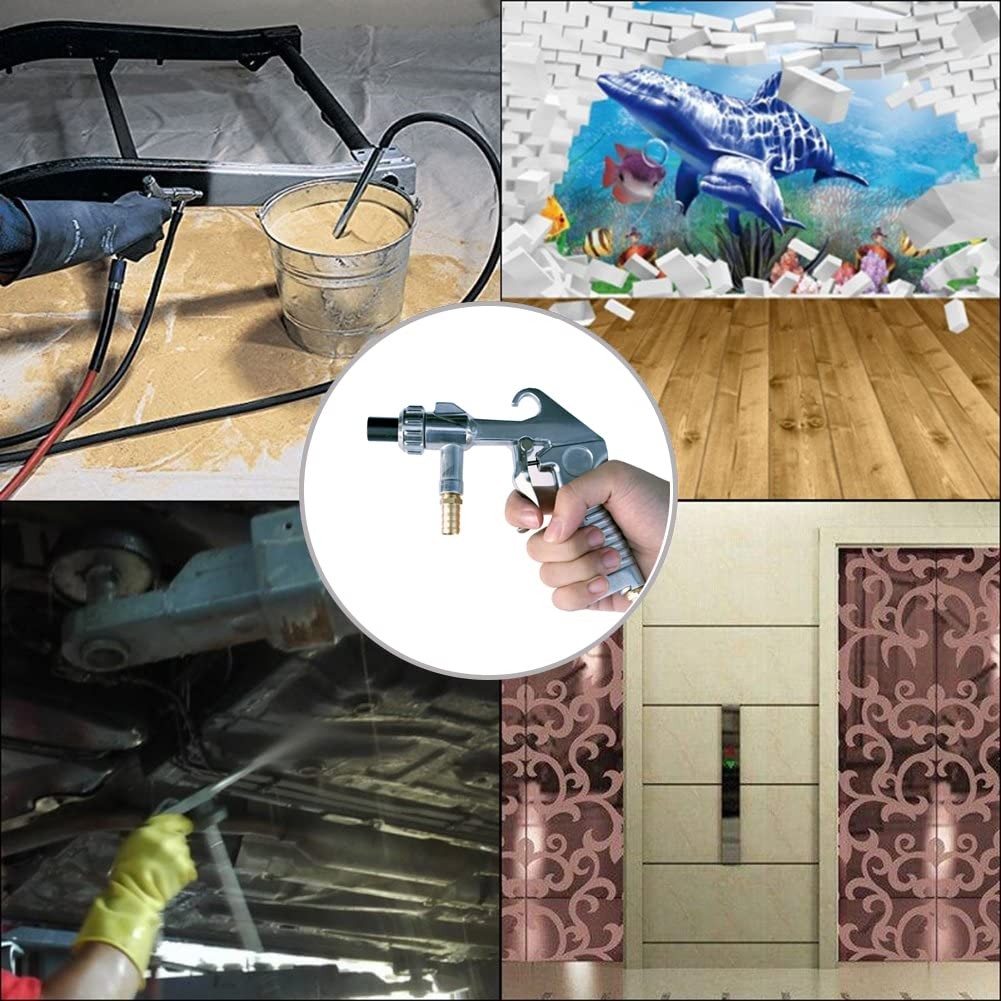 TOOGOND Sand Blaster Gun,Sandblasting Sandblaster Gun Kit for Silver